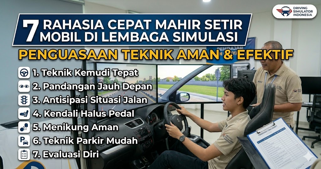 7 Rahasia  Cepat Mahir Belajar Setir Mobil di Lembaga Simulasi