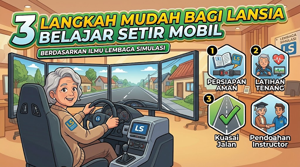 3 Langkah Mudah Bagi Lansia Belajar Setir Mobil di Lembaga Simulasi