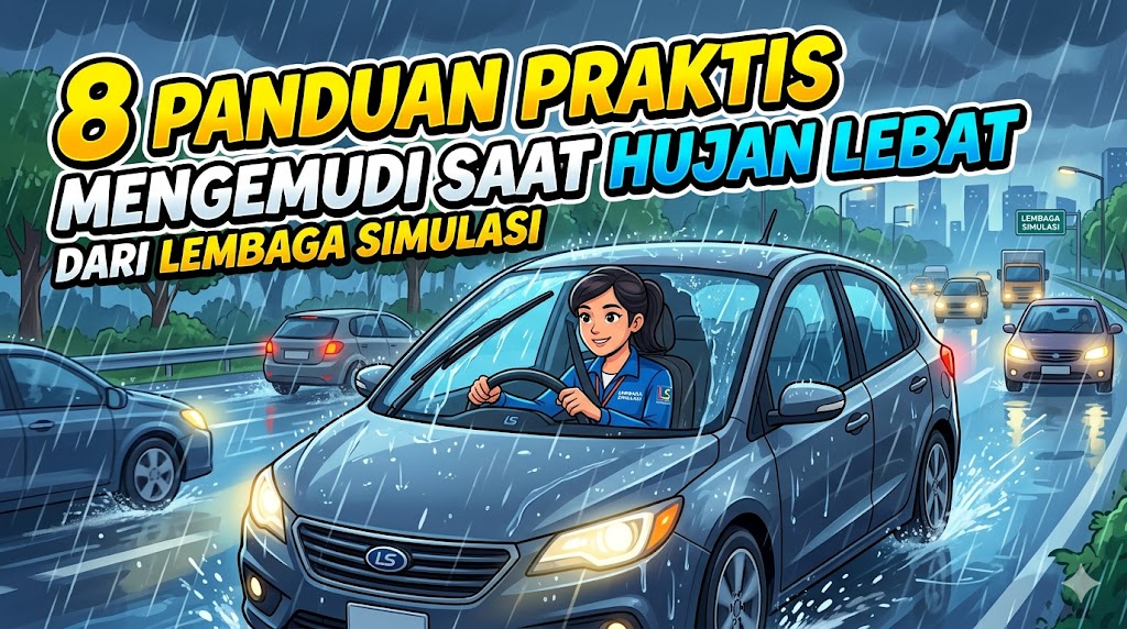 8 Panduan Praktis Mengemudi Saat Hujan Lebat dari Lembaga Simulasi